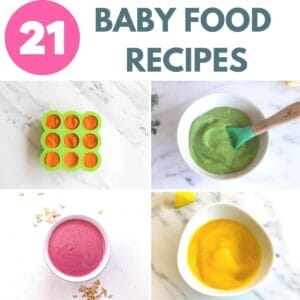 collage 4 baby food purees